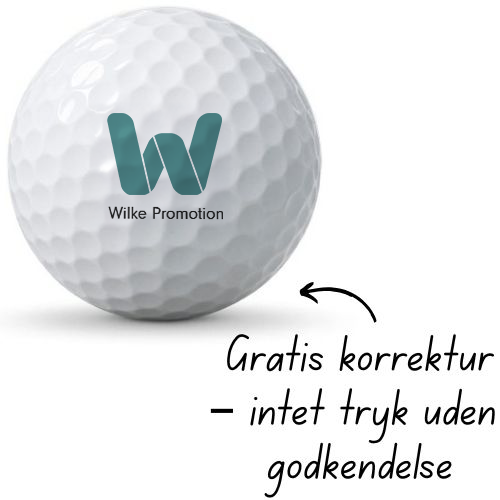 Digital korrektur af golfbold med logo